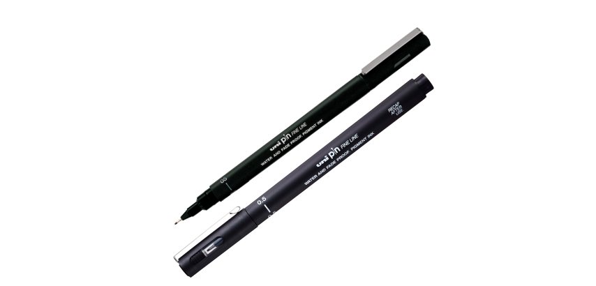 Pin fineliner - punta 0.5 mm - nero - Uni Mitsubishi