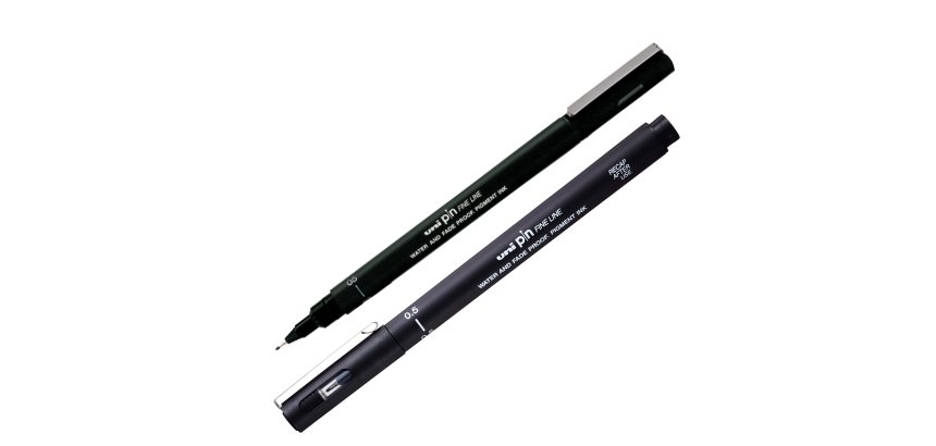 Pin fineliner - punta 0.5 mm - nero - Uni Mitsubishi