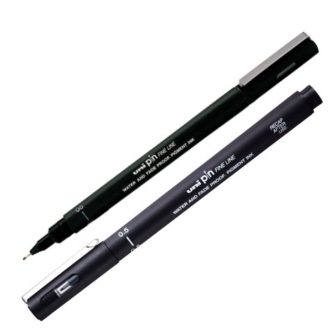 Pin fineliner - punta 0.5 mm - nero - Uni Mitsubishi