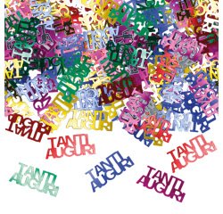Coriandoli in plastica "Tanti Auguri" - 15 gr - Big Party