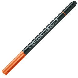 EN_Rotulador lyra aqua brush acuarelable doble punta fina y pincel naranja claro