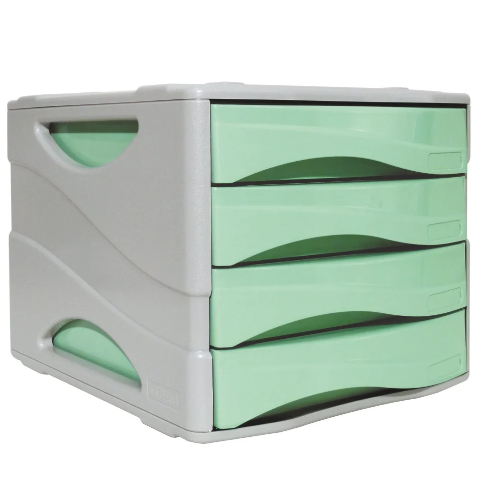 Cassettiera Keep Colour Pastel - 25 x 32 cm - cassetti 5 cm - grigio/verde  - Arda su