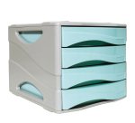 Cassettiera Keep Colour Pastel - 25 x 32 cm - cassetti 5 cm - grigio/azzurro - Arda