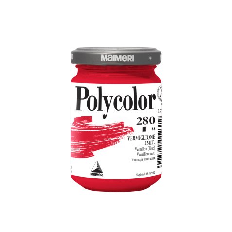 Colore vinilico Polycolor - 140 ml - vermiglione imitazione - Maimeri