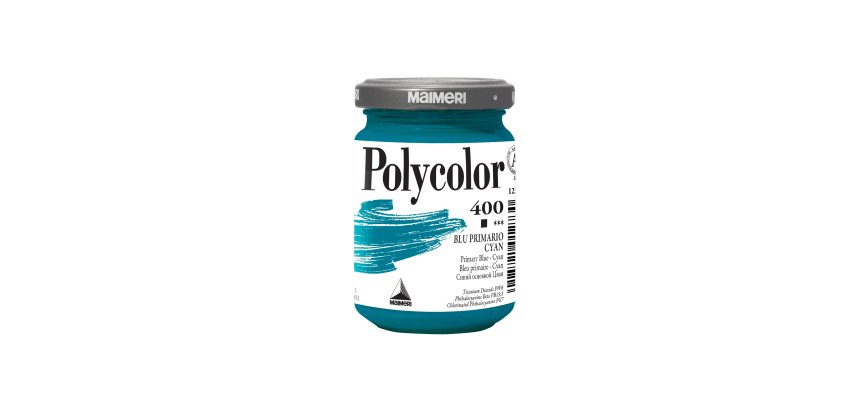Colore vinilico Polycolor - 140 ml - blu primario cyan - Maimeri