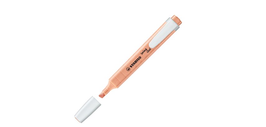 Evidenziatore Swing Cool pastel - punta a scalpello - tratto 1 - 4 mm - rosa pesca 126 - Stabilo