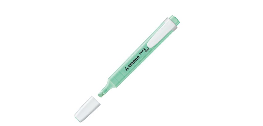 Evidenziatore Swing Cool pastel - punta a scalpello - tratto 1 - 4 mm - verde menta 116 - Stabilo