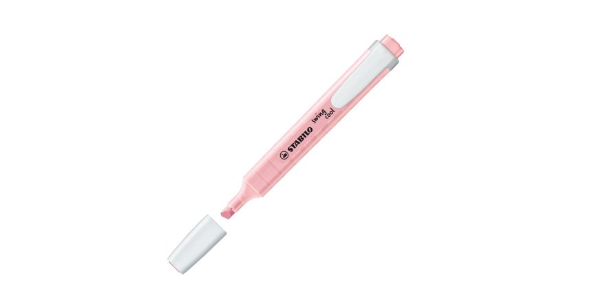 Evidenziatore Swing Cool pastel - punta a scalpello - tratto 1 - 4 mm - rosa antico 129 - Stabilo