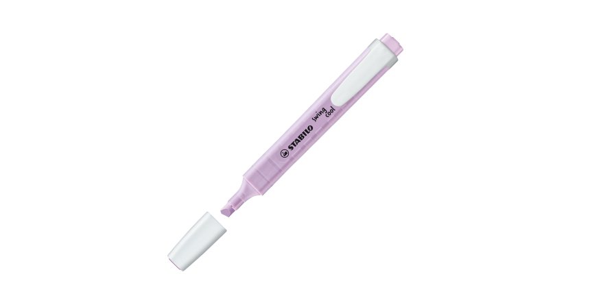 Evidenziatore Swing Cool pastel - punta a scalpello - tratto 1 - 4 mm - glicine 155 - Stabilo