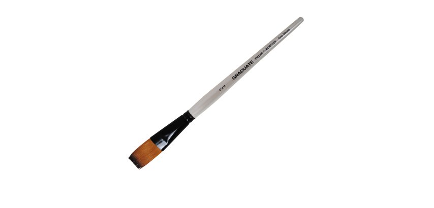 Pennello sintetico Graduate - piatto extra lungo - manico corto - n. 3/4 - Daler Rowney