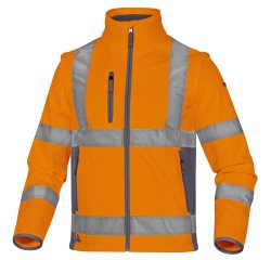 Giacca alta visibilità Softshell Deltaplus Moonlight 2, arancio fluo