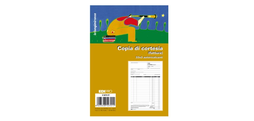 Blocco copia di di cortesia (fatt.elett.) cortesia (fatt.elett.) 33x3 autocop. - Edipro