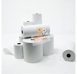 Rotolo per calcolatrici e stampanti - carta termica neutra BPA free - 80 mm x 80 mt - diametro esterno 77 mm - 55 gr - anima 12 mm - Rotomar - blister 10 pezzi