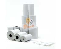 Rotolo per POS e carte di credito - carta termica BPA free - 57 mm x 30 mt - diametro esterno 50 mm - 55 gr - anima 12 mm - Rotomar - blister 10 pezzi