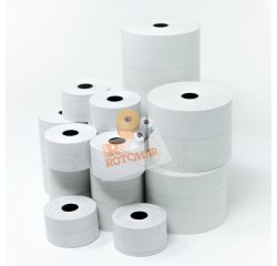 Rotolo per registratori di cassa - carta termica BPA free - 57,5 mm x 50 mt - diametro esterno 64 mm - 55 gr - anima 12 mm - Rotomar - blister 10 pezzi