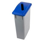 Contenitore Office 90 Lt -  con feritoia per carta - 29,5x52x83,5 cm - grigio/blu - Medial