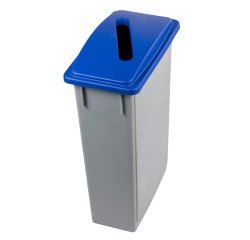 Contenitore Office 90 Lt -  con feritoia per carta - 29,5x52x83,5 cm - grigio/blu - Medial