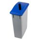 Contenitore Office 90 - con feritoia per carta - 29,5x52x83,5 cm - 90 L - grigio/blu - Medial International