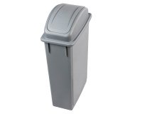 Contenitore Office 90 Lt - per indifferenziata - con coperchio basculante - 29,5x52x83,5 cm - grigio - Medial