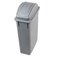Contenitore Office 90 Lt - per indifferenziata - con coperchio basculante - 29,5x52x83,5 cm - grigio - Medial