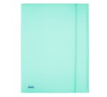 Cartella 3 lembi con elastico Pastel - 24 x 33cm - dorso 1 cm - PP - celeste - Favorit