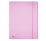 Cartella 3 lembi con elastico Pastel - 24 x 33cm - dorso 1 cm - PP - glicine - Favorit