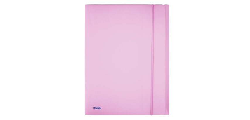Cartella 3 lembi con elastico Pastel - 24 x 33cm - dorso 1 cm - PP - glicine - Favorit
