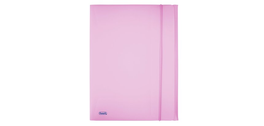 Cartella 3 lembi con elastico Pastel - 24 x 33cm - dorso 1 cm - PP - glicine - Favorit