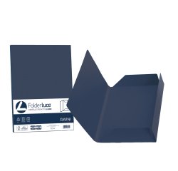 Cartelline 3 lembi Luce - 200 gr - 24,5 x 34,5 cm - blu cobalto - Favini - conf. 25 pezzi