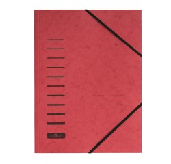 Cartella con elastico -  in cartoncino - A4 - rosso - Pagna