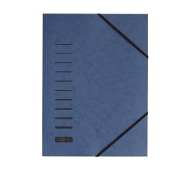 Cartella con elastico - in  cartoncino - A4 - blu - Pagna