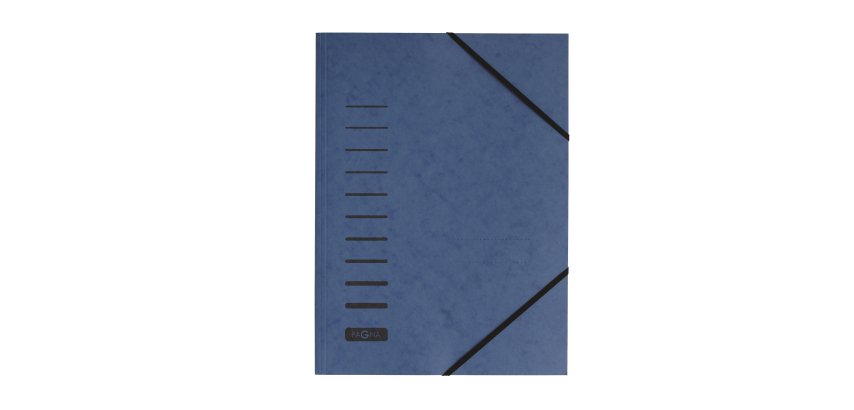 Cartella con elastico angolare - A4 - dorso variabile - cartoncino - blu - Pagna