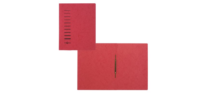 Cartellina semplice con pressino- 265 gr - A4 - cartone pressato - rosso - Pagna