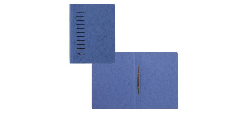 Cartellina semplice con pressino- 265 gr - A4 - cartone pressato - blu - Pagna