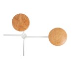 Appendiabiti da muro - 6 posti - 12 x 28 x 7 cm - metallo/legno - bianco - Alba