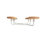 Appendiabiti da muro - 6 posti - 12 x 28 x 7 cm - metallo/legno - bianco - Alba