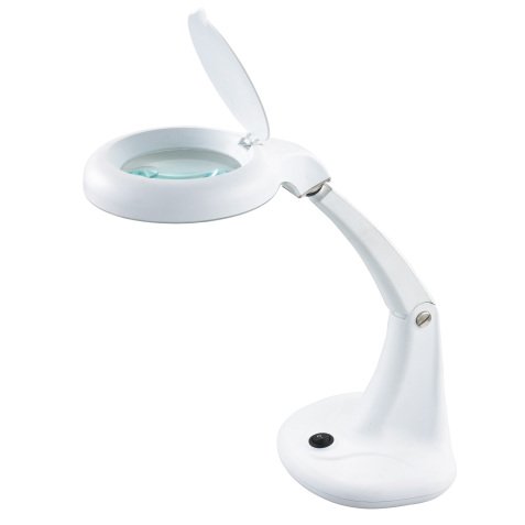 Lampada MiniZoom - a led - con lente di ingrandimento - 5,9 W - bianco - Unilux