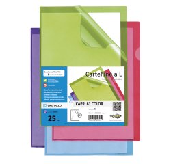 Cartelline a L - 21 x 29,7 cm - azzurro - Sei Rota - conf. 25 pezzi