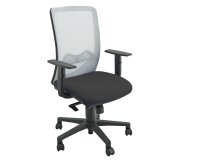 Seduta operativa Nathan NHAT - con braccioli regolabili - nero/grigio chiaro - Unisit