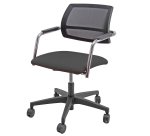 Poltroncina visitatore Lithium LTGN - con braccioli inclusi - nero - Unisit