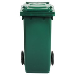 Bidone carrellato - 48x55x93 cm - 120 L - verde scuro - Mobil Plastic
