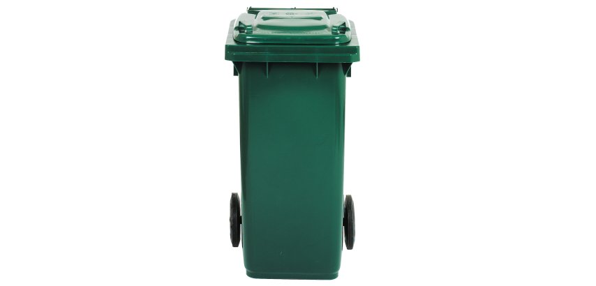 Bidone carrellato - 48x55x93 cm - 120 L - verde scuro - Mobil Plastic