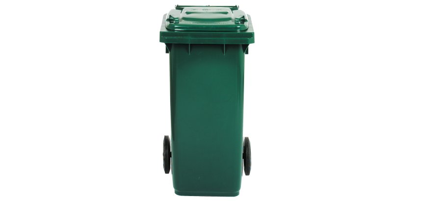 Bidone carrellato - 48x55x93 cm - 120 L - verde scuro - Mobil Plastic