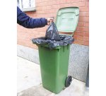 Bidone carrellato - 48x55x93 cm - 120 L - verde scuro - Mobil Plastic