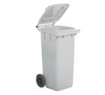Bidone carrellato - 58x73x107 cm - 240 L - bianco - Mobil Plastic