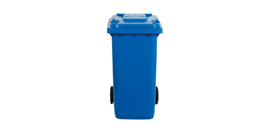 Bidone carrellato - 58x73x107 cm - 240 L - blu - Mobil Plastic