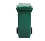 Bidone carrellato - 58x73x107 cm - 240 L - verde scuro - Mobil Plastic
