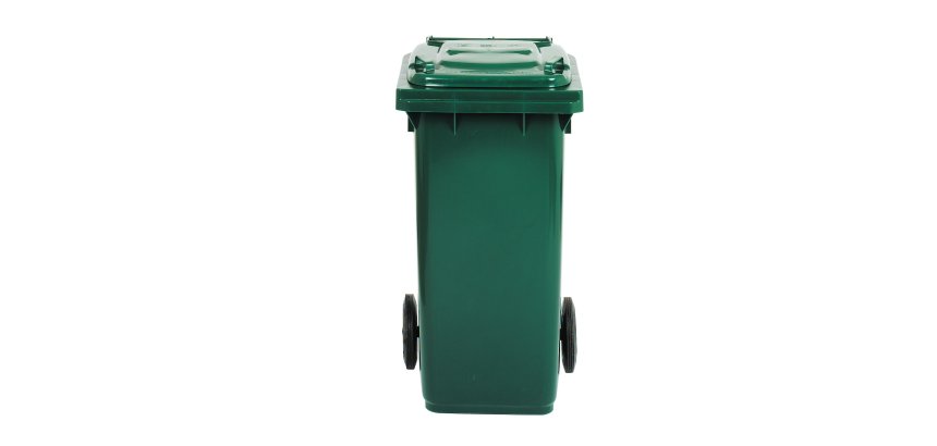 Bidone carrellato - 58x73x107 cm - 240 L - verde scuro - Mobil Plastic