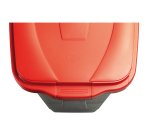 Bidone mobile - 49x54x85 cm - con chiusura a clip - 100 L - grigio/rosso - Mobil Plastic