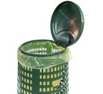 Trespolo portasacco - con anello fermasacco - diametro 38 cm - altezza 85 cm - 110 L - verde - Mobil Plastic